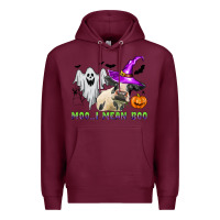 Burgundy moo i mean boo Premium Hoodie - Zillion Design Studio