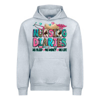 Heather Grey nursing diaries no sleep no money no life Urban Hoodie - Zillion Design Studio