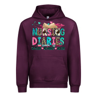 Mauve Wine nursing diaries no sleep no money no life Urban Hoodie - Zillion Design Studio