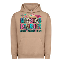Pigment Burro nursing diaries no sleep no money no life Urban Hoodie - Zillion Design Studio