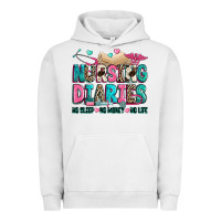 Pigment Lunar Rock nursing diaries no sleep no money no life Urban Hoodie - Zillion Design Studio