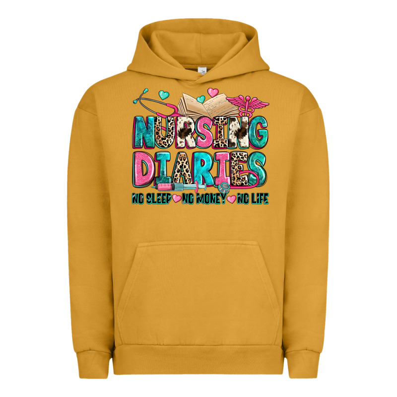 Nursing Diaries No Sleep No Money No Life Urban Hoodie by Zillion Design Studio | Teevron