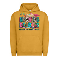 Pigment Peanut Butter nursing diaries no sleep no money no life Urban Hoodie - Zillion Design Studio