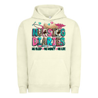 Pigment Pistachio nursing diaries no sleep no money no life Urban Hoodie - Zillion Design Studio