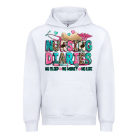 White nursing diaries no sleep no money no life Urban Hoodie - Zillion Design Studio