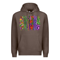Coffee mardi gras brush strokes king cake and craw fish Premium Hoodie - RanaPortraitStore