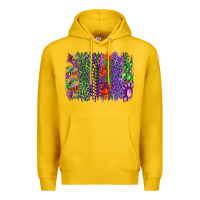 Lemon mardi gras brush strokes king cake and craw fish Premium Hoodie - RanaPortraitStore