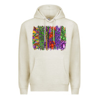 Oatmeal Heather mardi gras brush strokes king cake and craw fish Premium Hoodie - RanaPortraitStore
