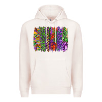 Pale Pink mardi gras brush strokes king cake and craw fish Premium Hoodie - RanaPortraitStore