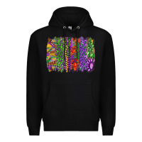 Black mardi gras brush strokes king cake and craw fish Premium Hoodie - RanaPortraitStore