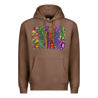 Chestnut mardi gras brush strokes king cake and craw fish Premium Hoodie - RanaPortraitStore