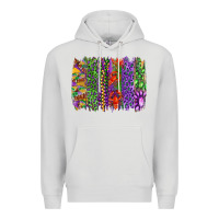 Dove Grey mardi gras brush strokes king cake and craw fish Premium Hoodie - RanaPortraitStore