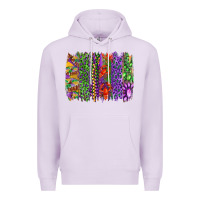 Lilac mardi gras brush strokes king cake and craw fish Premium Hoodie - RanaPortraitStore