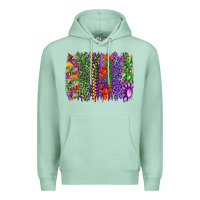 Seafoam mardi gras brush strokes king cake and craw fish Premium Hoodie - RanaPortraitStore
