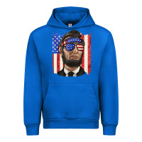 Cobalt American flag with lincoln Urban Hoodie - texasbilliewilder