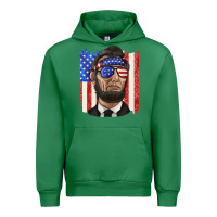 Emerald American flag with lincoln Urban Hoodie - texasbilliewilder