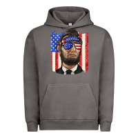 Pigment Tornado American flag with lincoln Urban Hoodie - texasbilliewilder