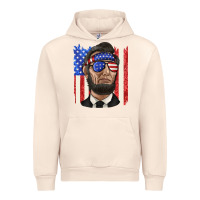 Sandshell American flag with lincoln Urban Hoodie - texasbilliewilder