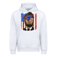 White American flag with lincoln Urban Hoodie - texasbilliewilder