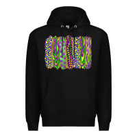 Black mardi gras brush stroke Premium Hoodie - RanaPortraitStore