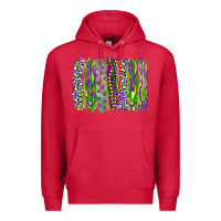 Cardinal mardi gras brush stroke Premium Hoodie - RanaPortraitStore