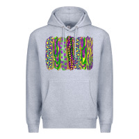 Heather Grey mardi gras brush stroke Premium Hoodie - RanaPortraitStore
