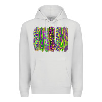 Dove Grey mardi gras brush stroke Premium Hoodie - RanaPortraitStore