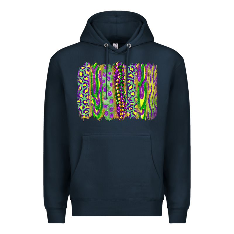 Mardi Gras Brush Stroke Premium Hoodie by RanaPortraitStore | Teevron