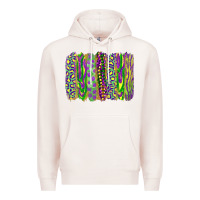 Pale Pink mardi gras brush stroke Premium Hoodie - RanaPortraitStore