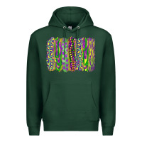Sports Green mardi gras brush stroke Premium Hoodie - RanaPortraitStore