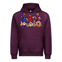 Mauve Wine American gnomes with sunflowers Urban Hoodie - texasbilliewilder