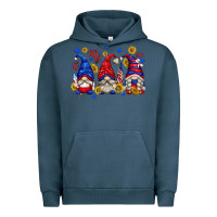 Pigment Midnight Navy American gnomes with sunflowers Urban Hoodie - texasbilliewilder