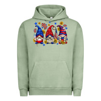 Pigment Oil Green American gnomes with sunflowers Urban Hoodie - texasbilliewilder