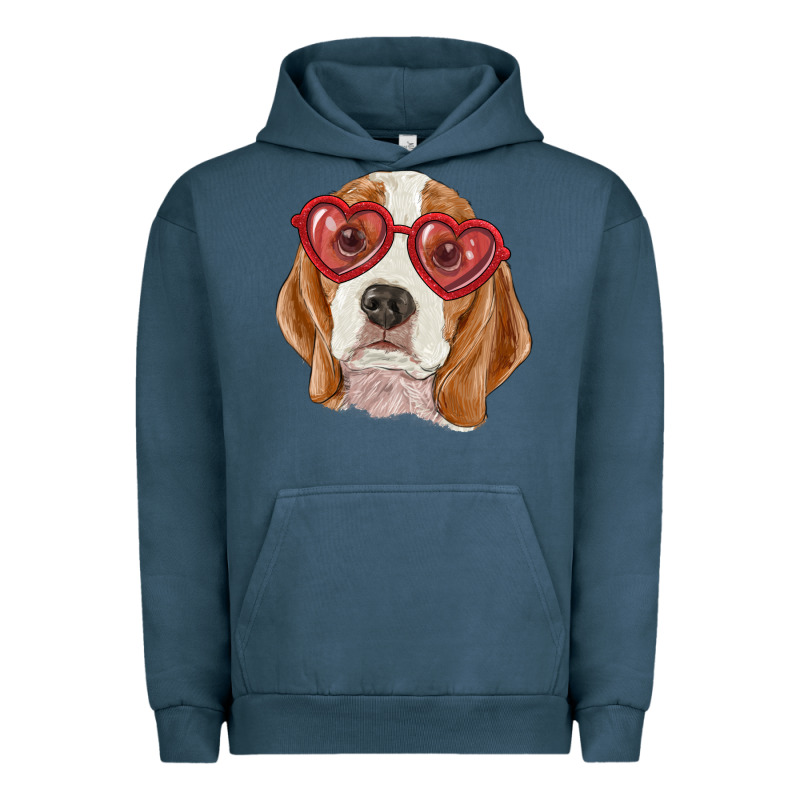 Beagle With Love Glasses Urban Hoodie by RanaPortraitStore | Teevron