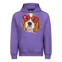 Tulip beagle with love glasses Urban Hoodie - RanaPortraitStore