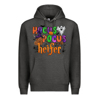 Charcoal Heather hocus pocus heifer Premium Hoodie - Zillion Design Studio