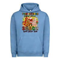 Pigment Pebble Blue torn between looki like a snack and eatin one Urban Hoodie - Zillion Design Studio