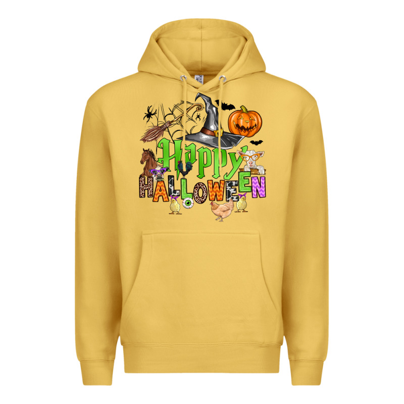 Happy Halloween Farm Animals Premium Hoodie by Zillion Design Studio | Teevron