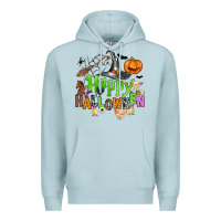 Blue Mist happy halloween farm animals Premium Hoodie - Zillion Design Studio