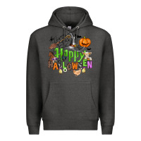 Charcoal Heather happy halloween farm animals Premium Hoodie - Zillion Design Studio