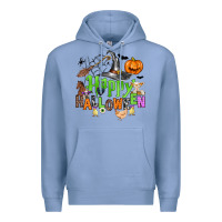 Colony Blue happy halloween farm animals Premium Hoodie - Zillion Design Studio
