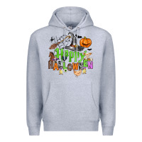 Heather Grey happy halloween farm animals Premium Hoodie - Zillion Design Studio