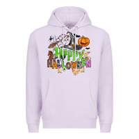 Lilac happy halloween farm animals Premium Hoodie - Zillion Design Studio