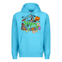 Ocean Blue happy halloween farm animals Premium Hoodie - Zillion Design Studio