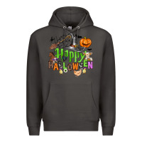 Smoke happy halloween farm animals Premium Hoodie - Zillion Design Studio