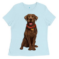Baby Blue chocolate lab labrador retriever Ladies Tee - Artiststas