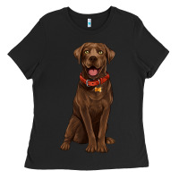 Black chocolate lab labrador retriever Ladies Tee - Artiststas