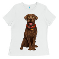 White chocolate lab labrador retriever Ladies Tee - Artiststas