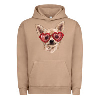 Pigment Burro chihuahua dog with love glasses Urban Hoodie - RanaPortraitStore