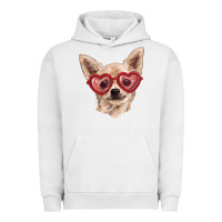 Pigment Lunar Rock chihuahua dog with love glasses Urban Hoodie - RanaPortraitStore